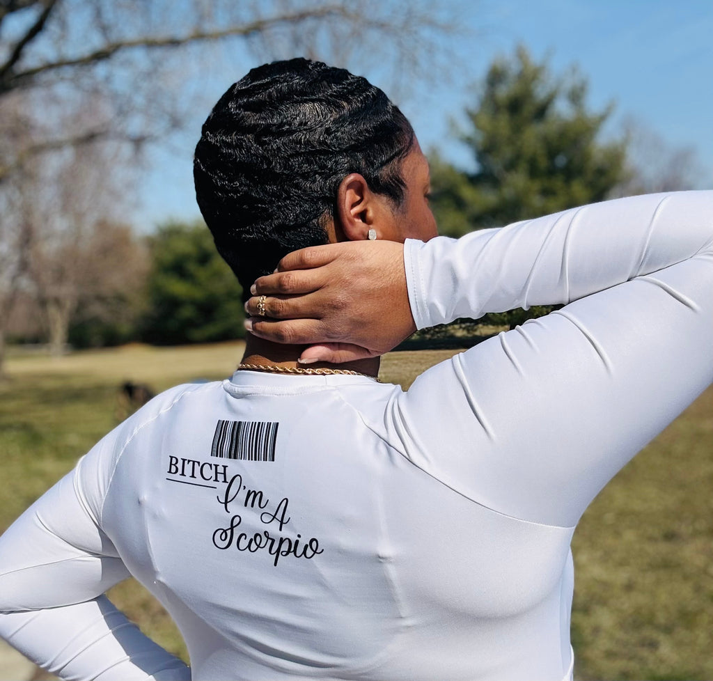 Premium Bitch I’m a Scorpio long-sleeve Crop Top