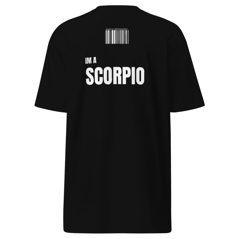 Premium Unisex November Scorpio Heavyweight Tee - Black