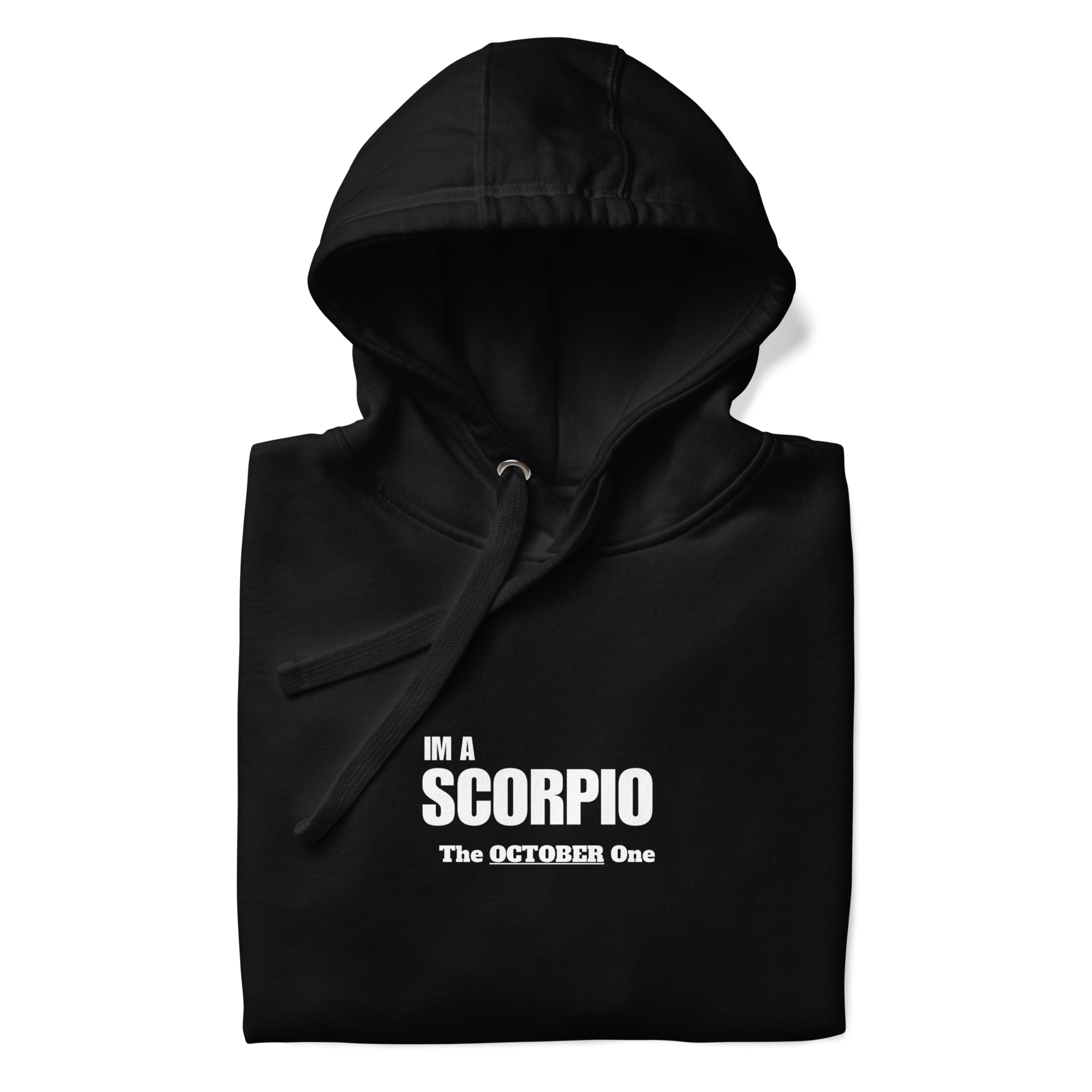 Premium Unisex October Scorpio Hoodie - Black