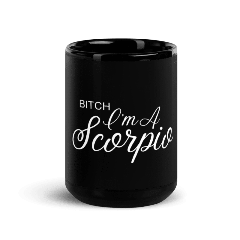Premium Scorpio Black Glossy Mug