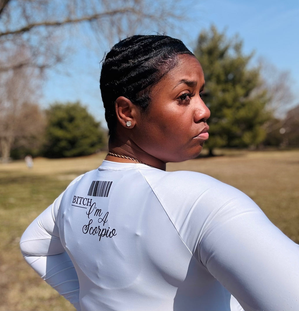 Premium Bitch I’m a Scorpio long-sleeve Crop Top